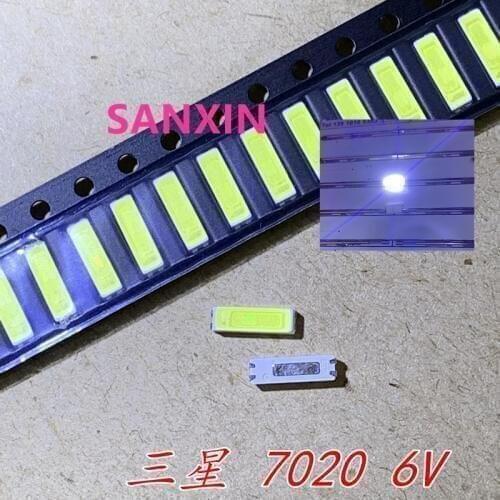 1000PCS SAMSUNG LED Backlight TV LED 7020 LED Backlight High Power 1W 6V 100LM Cool white For LED LCD TV Backlight Application