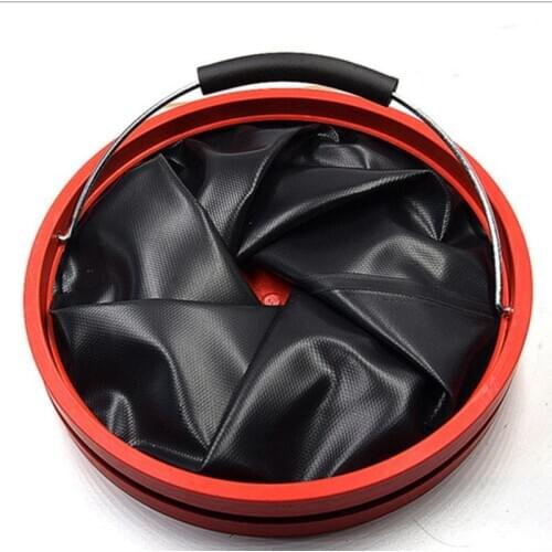 12L Car Wash Large Bucket Folding Bucket Home Multi-function Portable Fishing Camping Bucket Outdoor Fishing Tackle Equipment