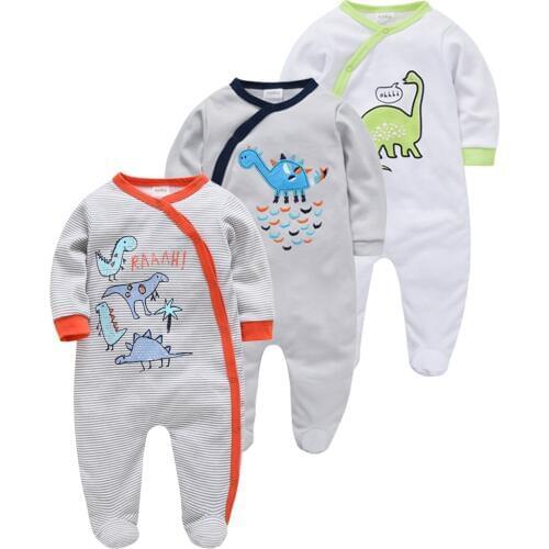 3pcs/set Newborn Girl Boy bebe fille Cotton Breathable Soft ropa bebe Newborn Sleepers Baby Pjiamas