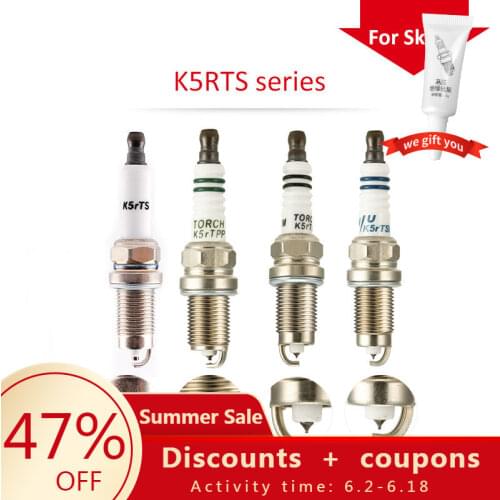 4pcs China original TORCH spark plugs K5rTS series K5rTS/K5rTSI/K5rTSIU/K5rTSPP/FR7HC+/ZFR5P-G/K16TT/KC8ZMCC