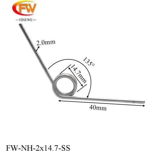 4pcs/lot 135 degree 2.0mm wire torsion spring stainless steel 4 coils heavy duty torsion spring with custom wholesale