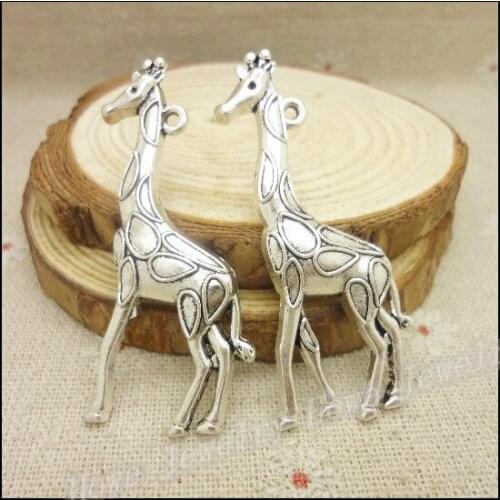 6 pcs Vintage Giraffe zinc alloy charms pendant DIY Bracelet Necklace metal jewelry accessories Making