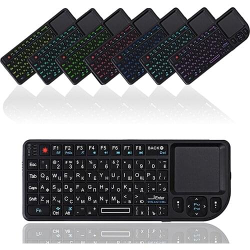 A8 3 In 1 Mini Handheld 2.4G RF Wireless Keyboard With Touchpad Mouse For PC Notebook Smart TV Box Spanish Russian English