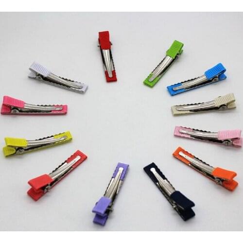 Hair Accessories clips For Women Girl Hair Bows flower Hairpins Ribbon Lined Alligator tooth 4cm Hair Clip Headwear FJ3209