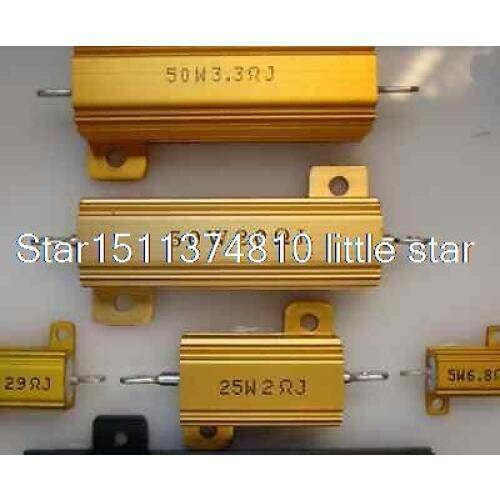 Gold Tone Screw Tabs Aluminum Resistor Resistance 100 Watt 5% 300 Ohm