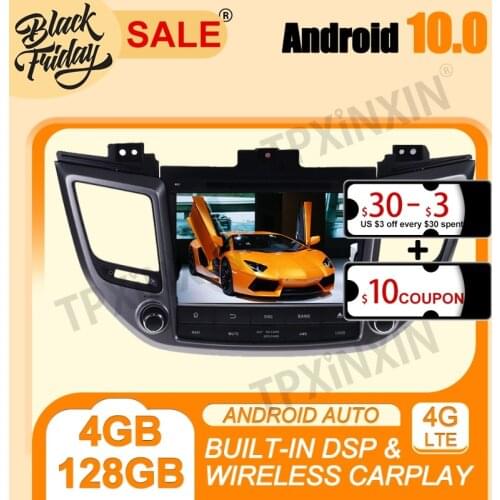 4G+128G PX6 Android 10.0 Carplay For Hyundai Tucson IX35 2014-2015 Multimedia Player Auto Radio Tape Recorder GPS Navi Head Unit