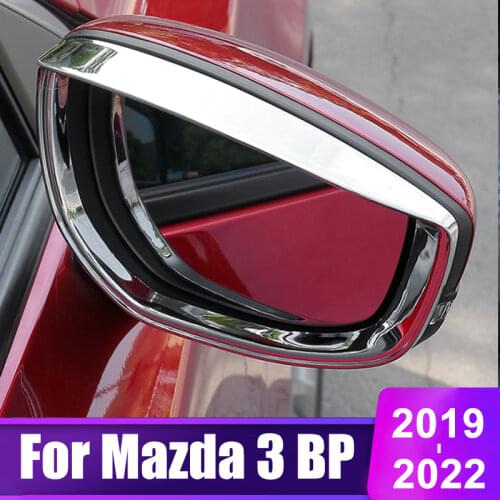 For Mazda 3 Alexa 2019 2020 Car Rear View Mirror Sticker Rain Eyebrow Side Mirror Rain Board Shield Sunshade Protector Cover