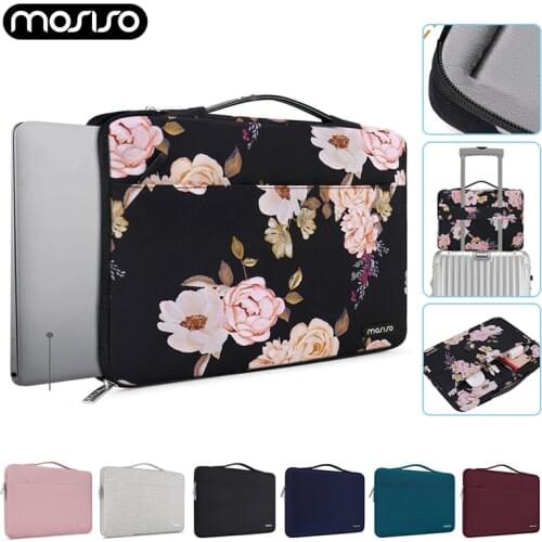 Laptop Sleeve Briefcase for Macbook Pro Air 13 14 15 15.6 16 inch Touch Bar A2141 Case Notebook Handbag with Trolley Belt Bag
