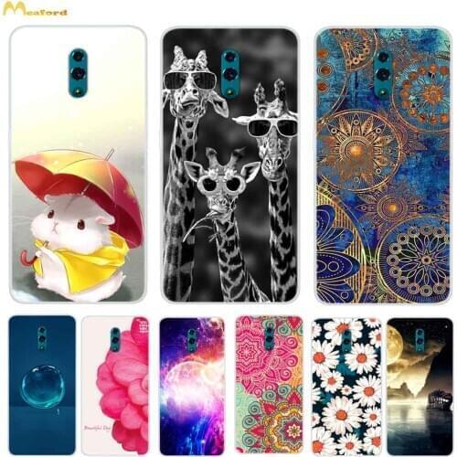 For OPPO Reno 1 Case Phone Cover For OPPO Reno 2 Z Cases Cute Silicone For oppo Reno A Global CPH1917 Cover Reno1 Z Coque Flower
