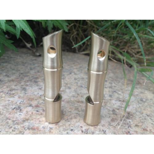 EDCGEAR Outdoor Handmade Vintage Brass Whistle First Aid Tool with Flint Fire Starter Survival Camp Replacement Magnesium