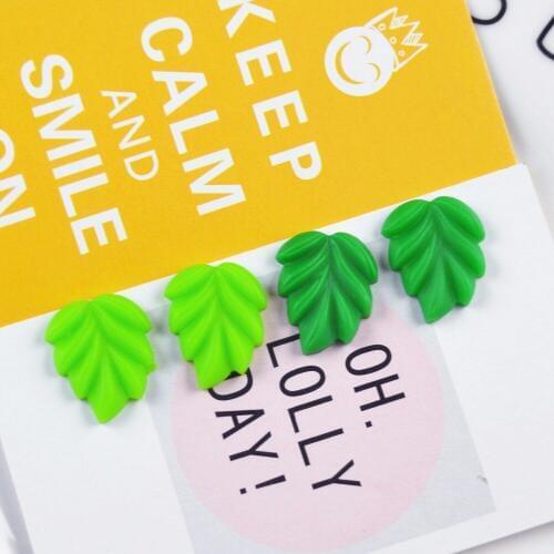 20pcs/lot 16X20mm Kawaii Resin Leaves Cabochon Flatback For Mobile Scrapbooking Craft Home DIY Decoration Favor