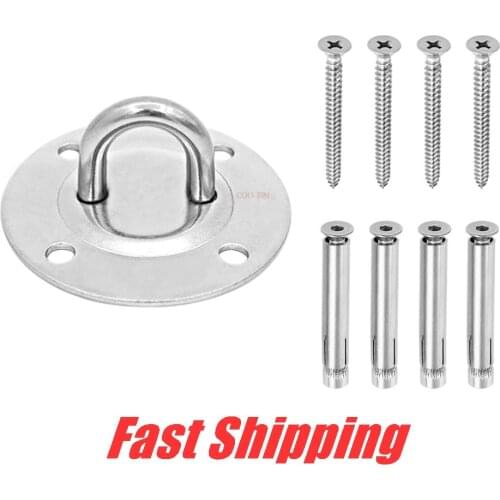 304 stainless steel Yoga Hammock Bracket Hook Aerial Training Ceiling Wall Mount swing roof Sandbags fixed plate hook buckle