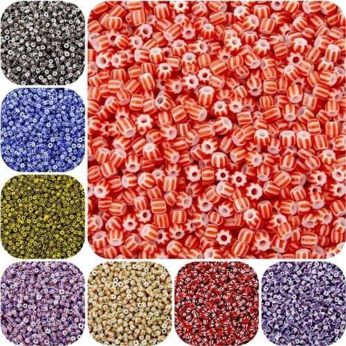 650Pcs 3mm Austria Round Watermelon Beads 8 Thread Czech Glass Seed Spacer DIY Beads For Kids Jewelry Making