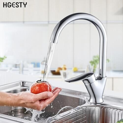 Kitchen Basin Faucet 360 Degree Swivel Spout Vessel Sink Tap Bathroom Single Lever Cold and Hot Water Mixer Faucet Deck Mounted