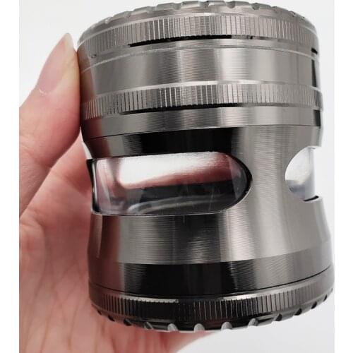 5 Layers Metal Tobacco Grinder Weed Grinder Zinc Alloy Dry Herb Pepper Pot Spice Mill Grinder Silver Black Smoke Accessories