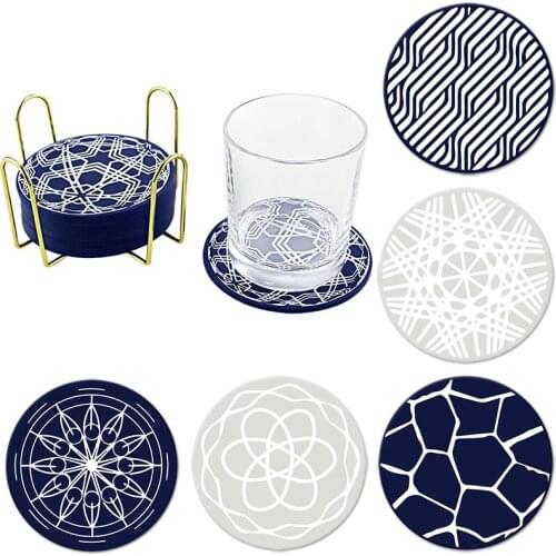 10cm Silicone Coaster Set Thermal Insulation Coaster Soft Adhesive Non-slip Cushion With Cup Holder Holder