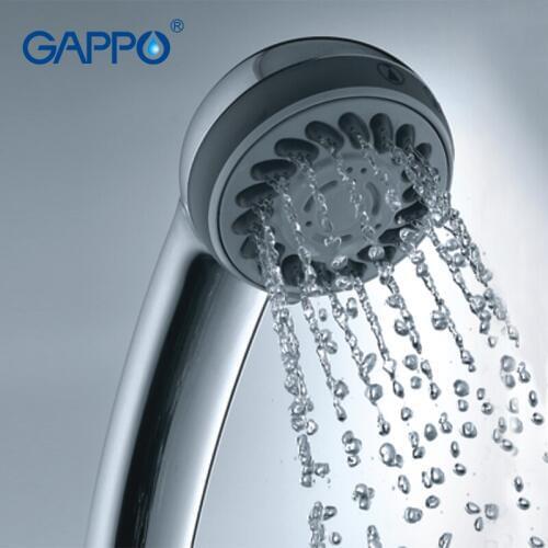 Gappo Top Quality Shower Head 3Way Round hand shower heads bathroom fixture ABS in chrome Plated water saving shower head GA03