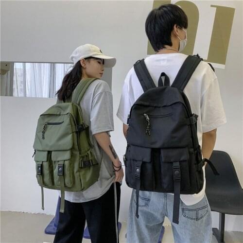 New Solid Color Fashion Womens Backpack Oxford Schoolbag For Girls Large-capacity Waterproof Travel Backpacks