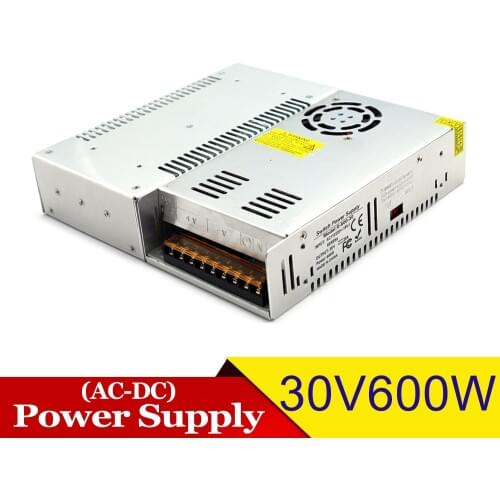 Single Output Small Volume 600W 20A 30V DC power supply Switch Transformers AC110V 220V TO DC30V SMPS for Led Light Stepper CNC