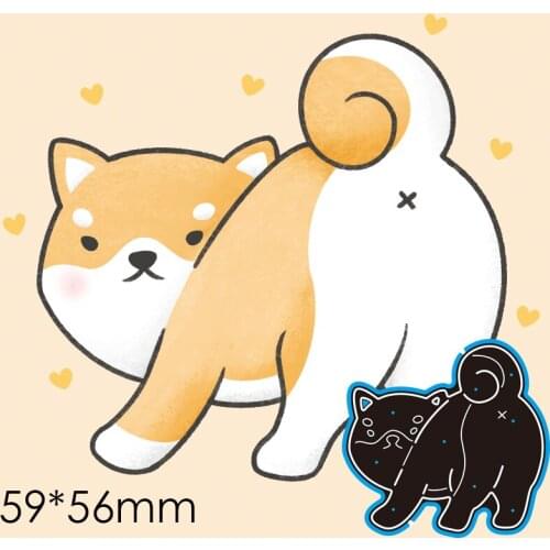 Cutting Dies Puppies New Metal Stencils DIY Scrap Booking Paper Cards Making Decoration 59*56mm