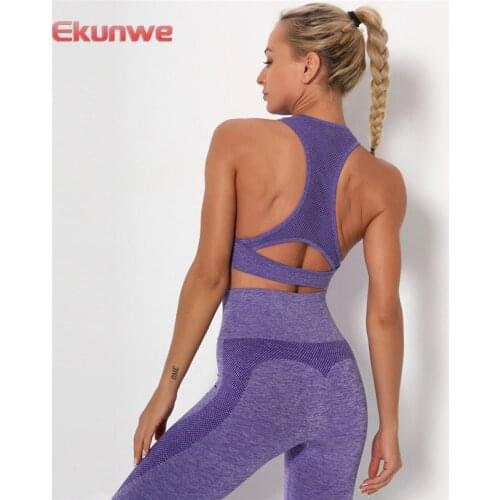 Backless Sports Tops Sets 2 Pieces Yoga Suits Sports Outfits Push Up Gym Leggings Sets Seamless Training Fitness Clothing Female