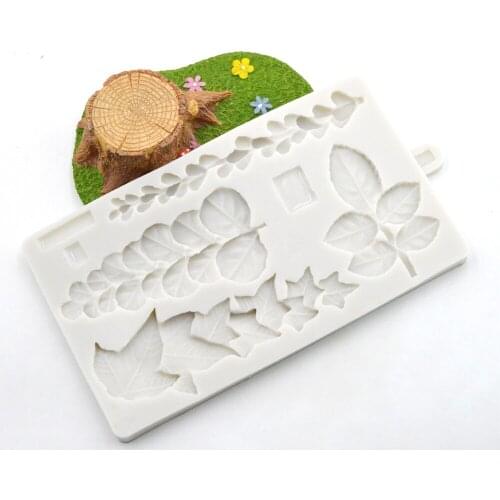 Succulent Ivy Rose Eucalyptus Leaves Silicone Mold Trailing Mould Fondant Cake Decorating Tools Sugarcraft Flower Tools K891