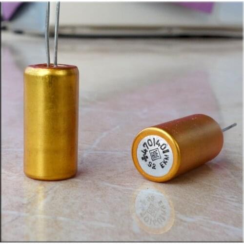 1pcs/1 lot German Gold ROE EKM 40V 470UF Collection Grade Gold Bullet Audio Capacitor