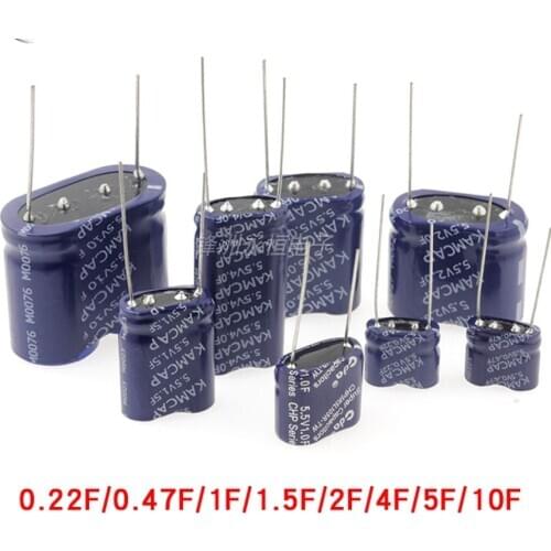 1pcs super capacitor farad capacitor combination type 5.5V 0.1F 0.22F 0.33F 0.47F 0.5F 1F 1.5F 2F 2.5F 3.5F 4F 5F 7.5F 10F 15F