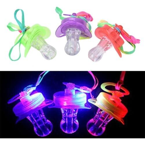 1 PCS Led Pacifier Whistle Promotion Shiny Nipple Party Festive Decoration Accessories