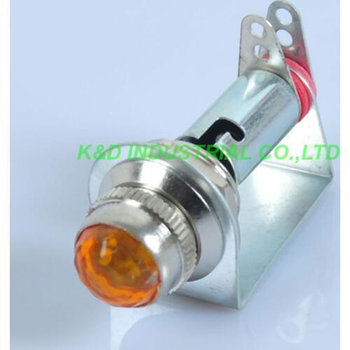 2pcs Chassis Mount Fenders Yellow Pilot Light Indicator Guitar Tube Audio AMP