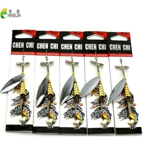 5PCS HENGJIA Spoon Fishing Lure 9.2cm 12.5g Spinner bait Hard Fishing Spoon Lure Metal Jigging Lure Baits Fishing Tackle