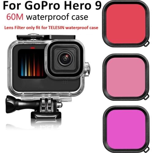 60M Waterproof Case for GoPro Hero 9 Action Camera Underwater Diving Housing Cover Lens Filter for GoPro Hero 9 Black 4K Camera