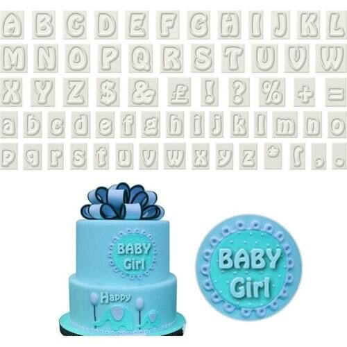 64pcs/pack Digital Letter Plastic Diy Stamper Cake Decorating Molds Biscuit Cookie Tool Kitchen Baking Tools