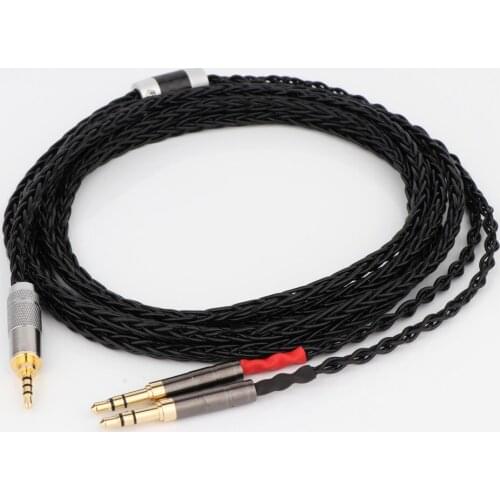 Preffair 8 Cores Headphone Earphone Cable For Denon AH-D600 D7100 Hifiman Sundara Ananda HE1000se HE6se he400