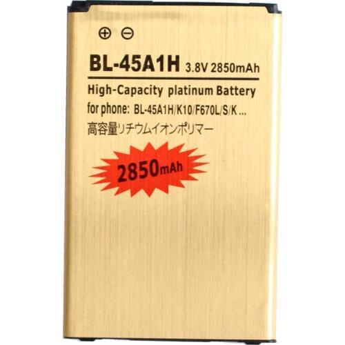 Ciszean 2850mAh BL-45A1H / BL45A1H Gold Replacement Battery For LG K10 F670L F670K F670S F670 K420N K10 LTE Q10 K420 batteries