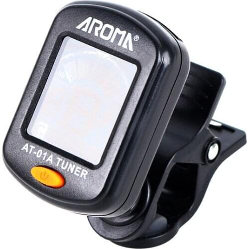 AROMA AT-01A Tuner Foldable Rotating Clip for Ukulele Guitar Bass Mandolin etc