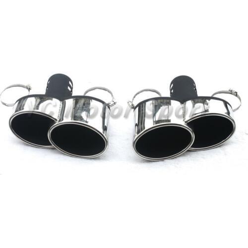 Car Accessories WA Style Steel Quad Exhaust Muffler Tips Fit For Universal Car-styling