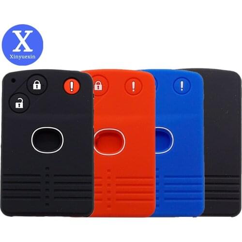 Xinyuexin Smart Remote Key Shell Cover Fob for Mazda 5 6 CX-7 CX-9 RX8 Miata2004 2005 3 Buttons Replacement Case Skin Holder