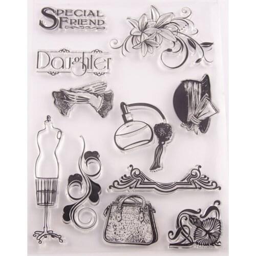 Ladies Supplies Transparent Clear Silicone Stamp Seal DIY Scrapbooking Rubber Stamping Coloring Embossing Diary Decor Reusable