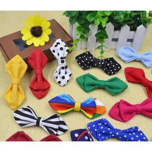 Kids Favors Cotton Canvas 2 layers Bow Ties Children Teenage Necktie for formal events Fancy Dress Party Costume Accessories