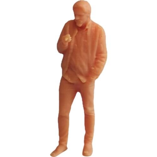 1/64 People Figurines Diorama Smoking Men Miniature People for Architectural Layout Project Model Character Figurine