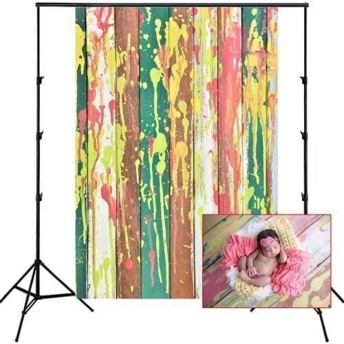 HUAYI Photography Backdrop Old Painted Wood Floor Photo Booth Background Customize Newborns Child Studio Backdrop XT-4812