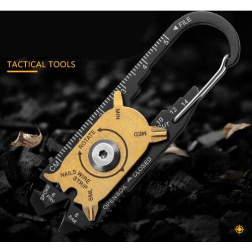 Tool knife convenient key chain multi-function tool card combination buckle car key chain outdoor carry-on buckle