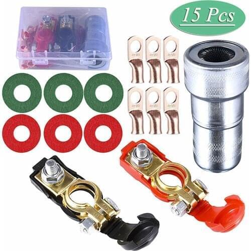 6V 12V Battery Terminal Connector Practical Stainless Steel Terminals Connectors Kit For Car Truck Motorhome Automotive 2021 New