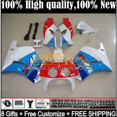 Body For HONDA VFR400 R V4 VFR400RR RVF400R VFR400R 1987 1988 34CL.7 RVF VFR 400 R RR 400R CC NC24 87 88 Fairings blue white