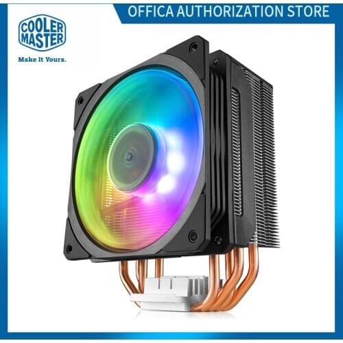 Cooler Master T400 ARGB/LED CPU Heat Sink 4Pin 4 Heat Pipe 12CM RGB Silent Fan For Intel 115X 1366 2066 2011 AMD AM4 AM3