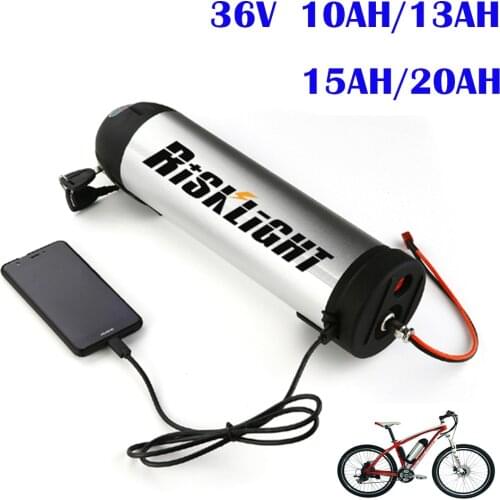 Down Tube Lithium ion E-Bike Battery 36V 15Ah 10ah 20ah 500w 350w 18650 bafang Water Bottle eBike Battery + USB port +charger