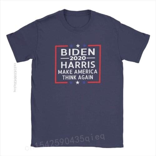 Joe Biden Kamala Harris 2020 T Shirt Make America Think Again Tees Tops for Men Clothes