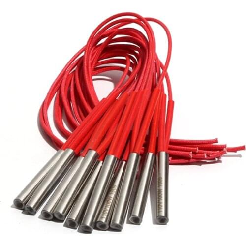 10PCS 11mm 50~60mm 201SUS Single Head Dual Heating Tube 110V/220V/380V Cartridge Heater 130W/140W/150W/160W Electric Element