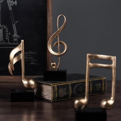 2021 New European Home Decoration Simple Nordic Resin Decoration Golden Note Model Decoration Living Room Bedroom Decoration